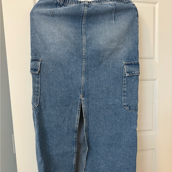 Zara maxi jean cargo style skirt - Picture 3 of 3